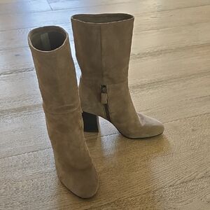 Eileen Fisher Mid-calf Boots Soft Suede Sz 7